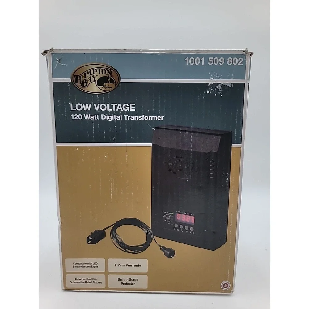 Hampton Bay Low-Voltage 120-Watt Landscape Lighting Transformer - Picture 2 of 10